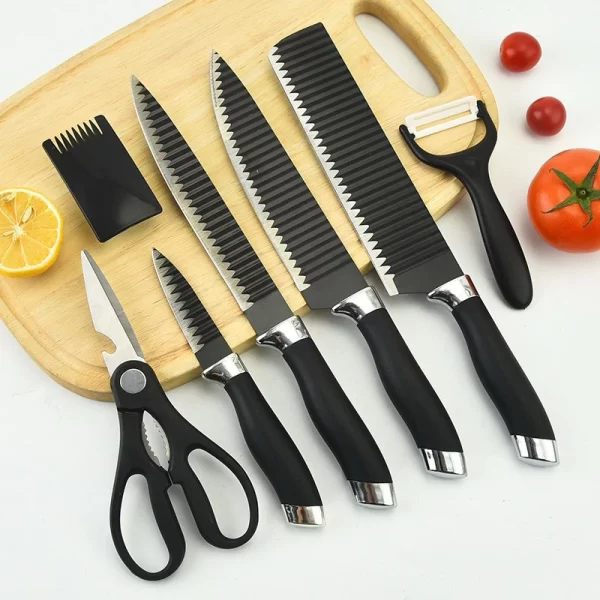 Kit de Facas Churrasco Profissional Antiaderente 6 Peças - Image 3